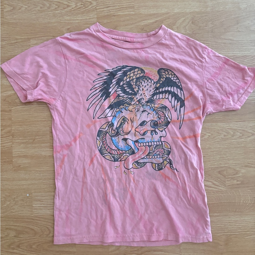 Ed Hardy Pink Graphic Tee